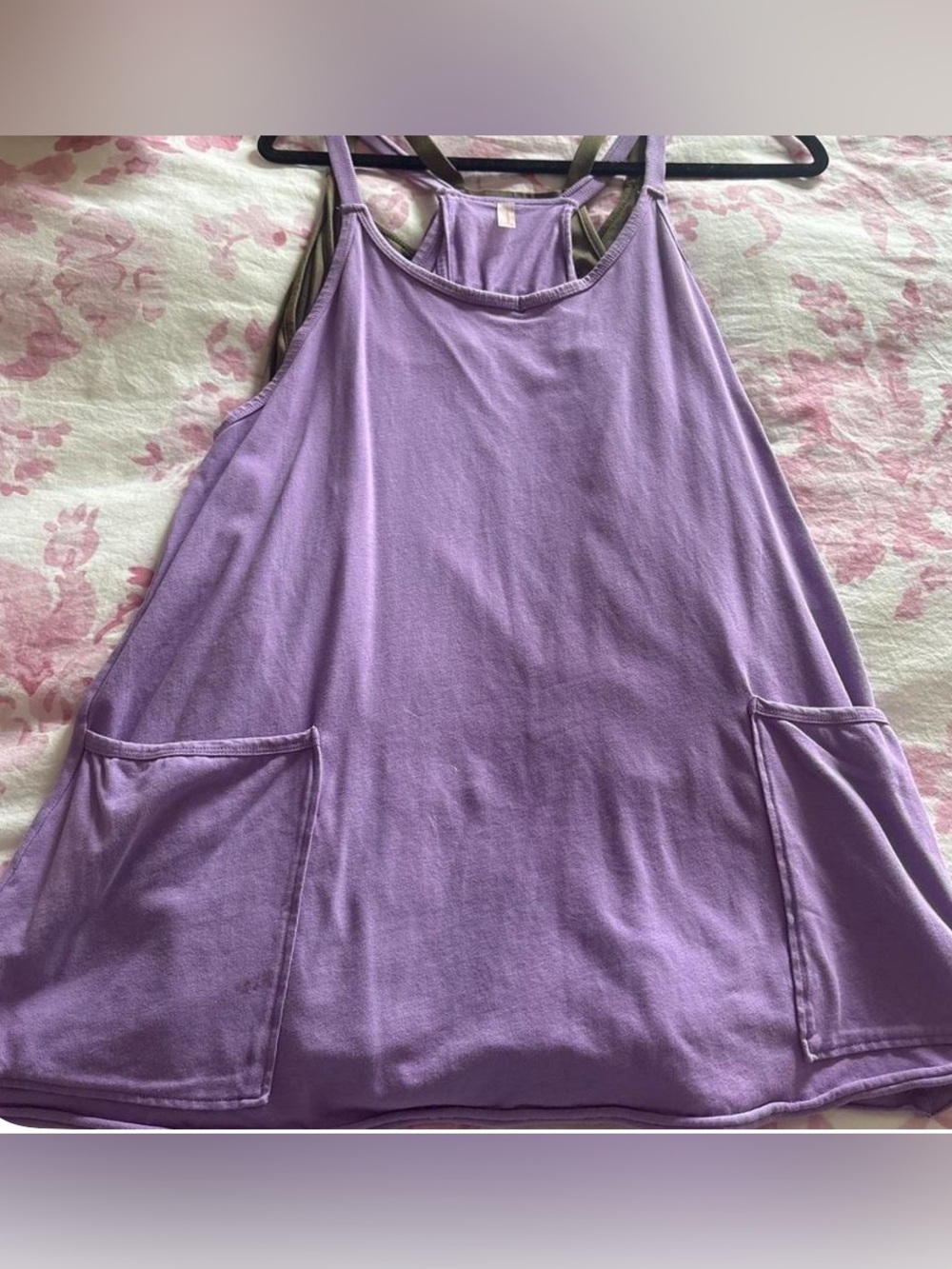 Free people Women's Lavender Racerback Tank with Front Pockets